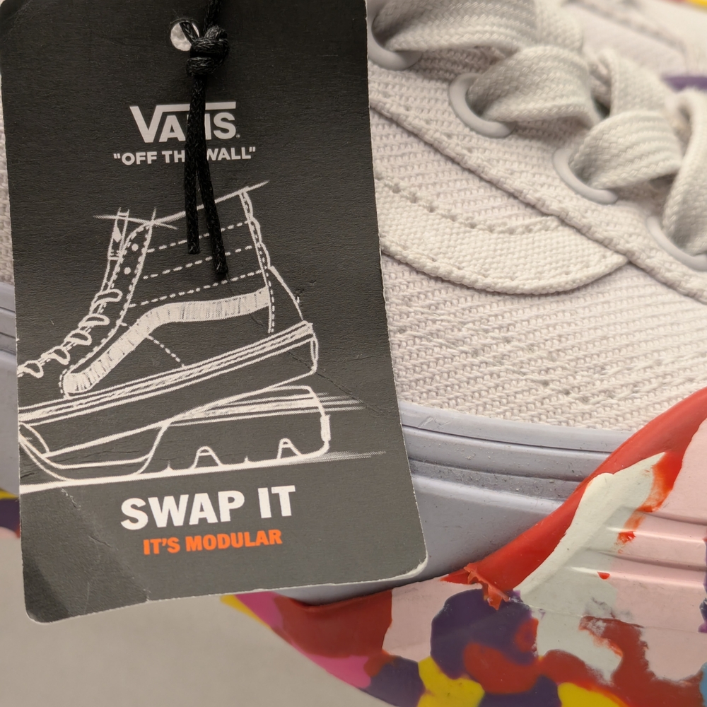 Vans  Multicolor Athletic Shoes Old Skool Tapered Rainbow Swirl Nimbus Cloud - Picture 4 of 11